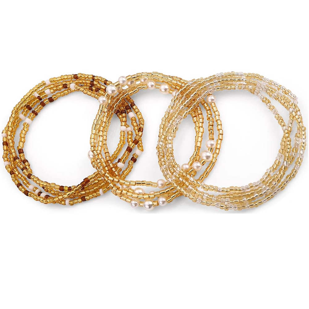 Body Jewellery - Tailleparels voor vrouwen, buikparels, elastische ketting,