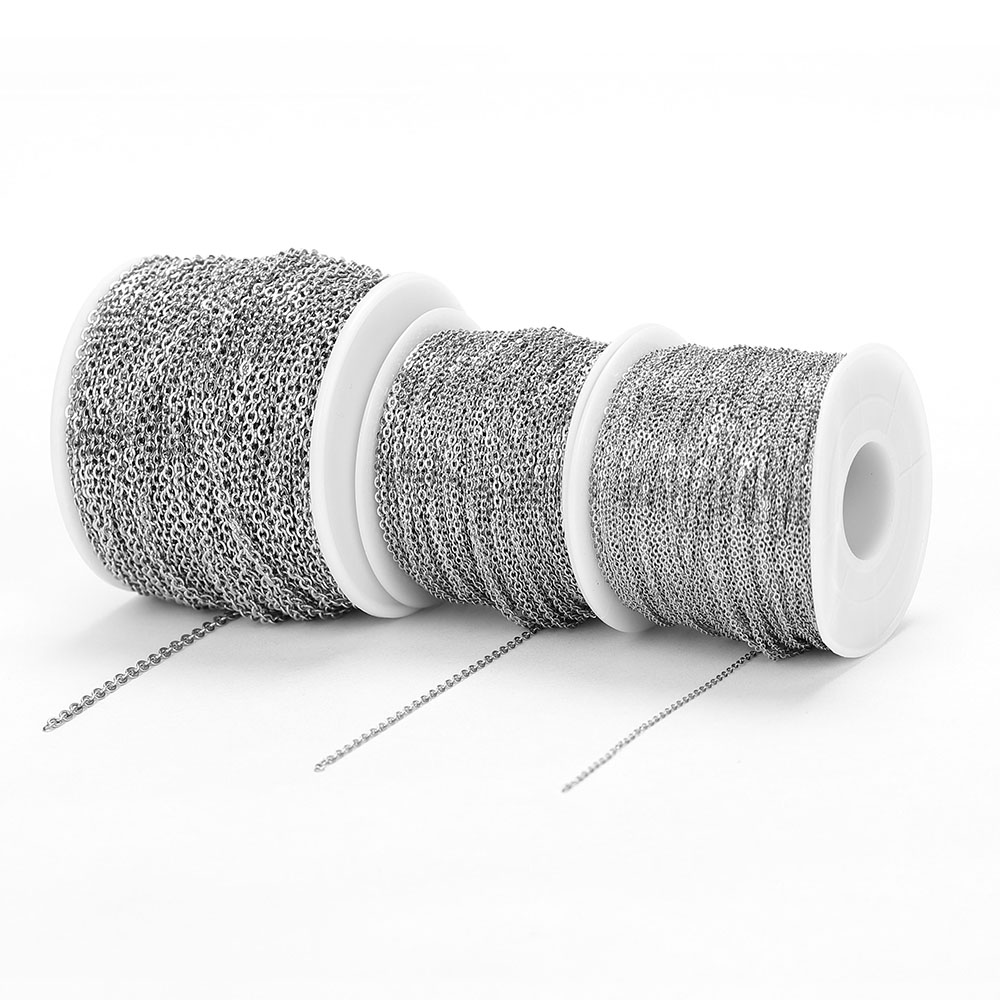 Body Jewellery - 10 meter roestvrijstalen O-vormige dunne kettingen