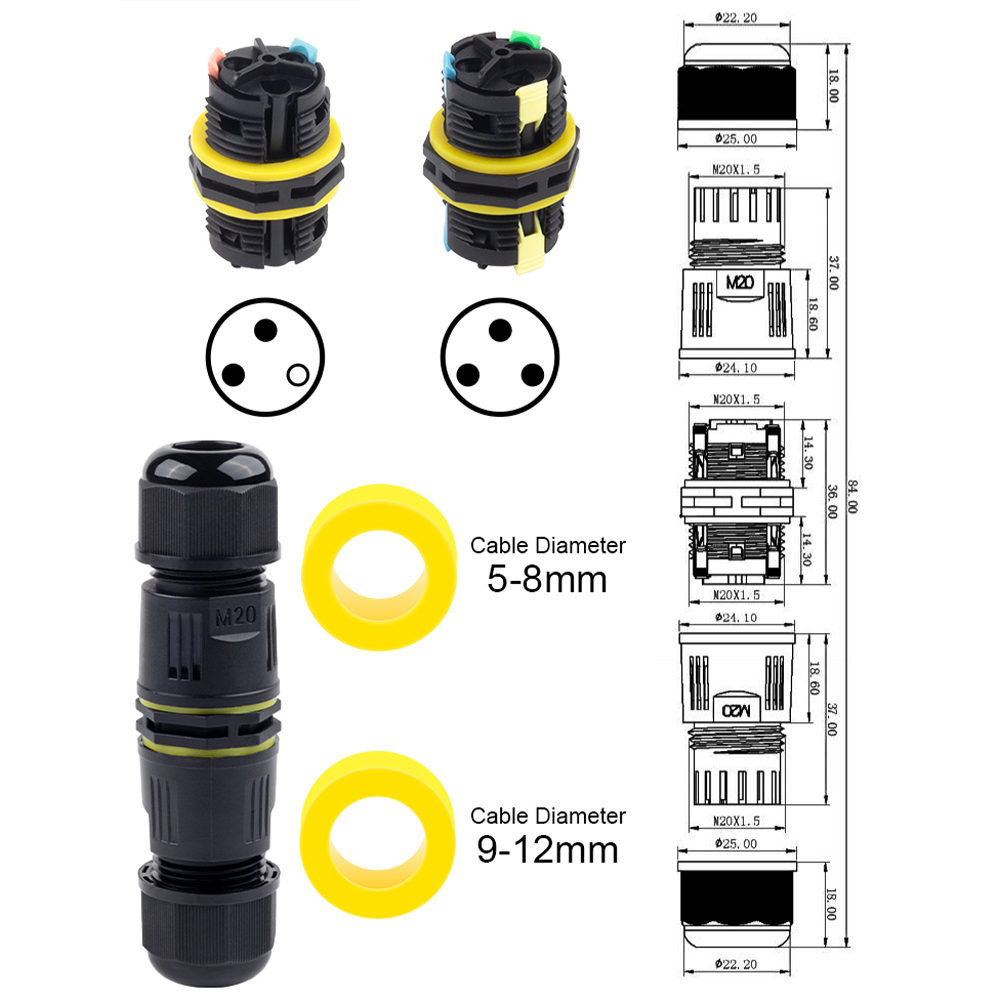 1 STKS IP68 M20 Adapter Draad  - Threadless Push Pin recensie en prijs