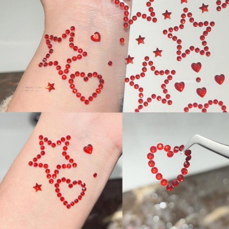 1 vel kleurrijke zelfklevende  - Body Jewelry Eyebrow recensie en prijs