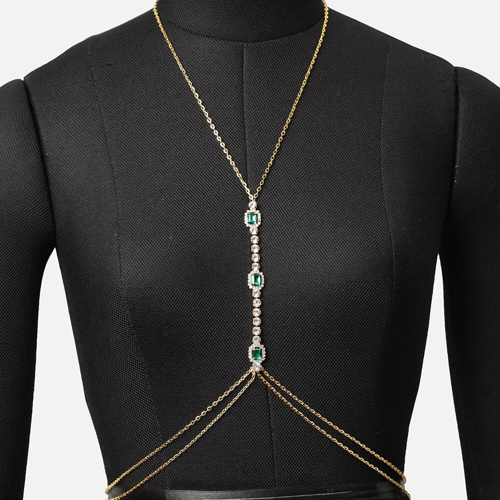 Mode vierkante bruids ketting  - Body Jewelry For Backless Dress recensie en prijs