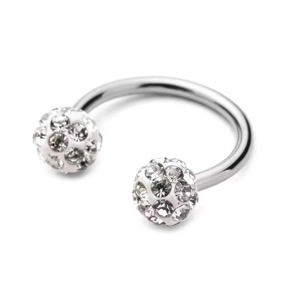5pc roestvrij staal strass bal - Body Jewelry Metal Types recensie en prijs