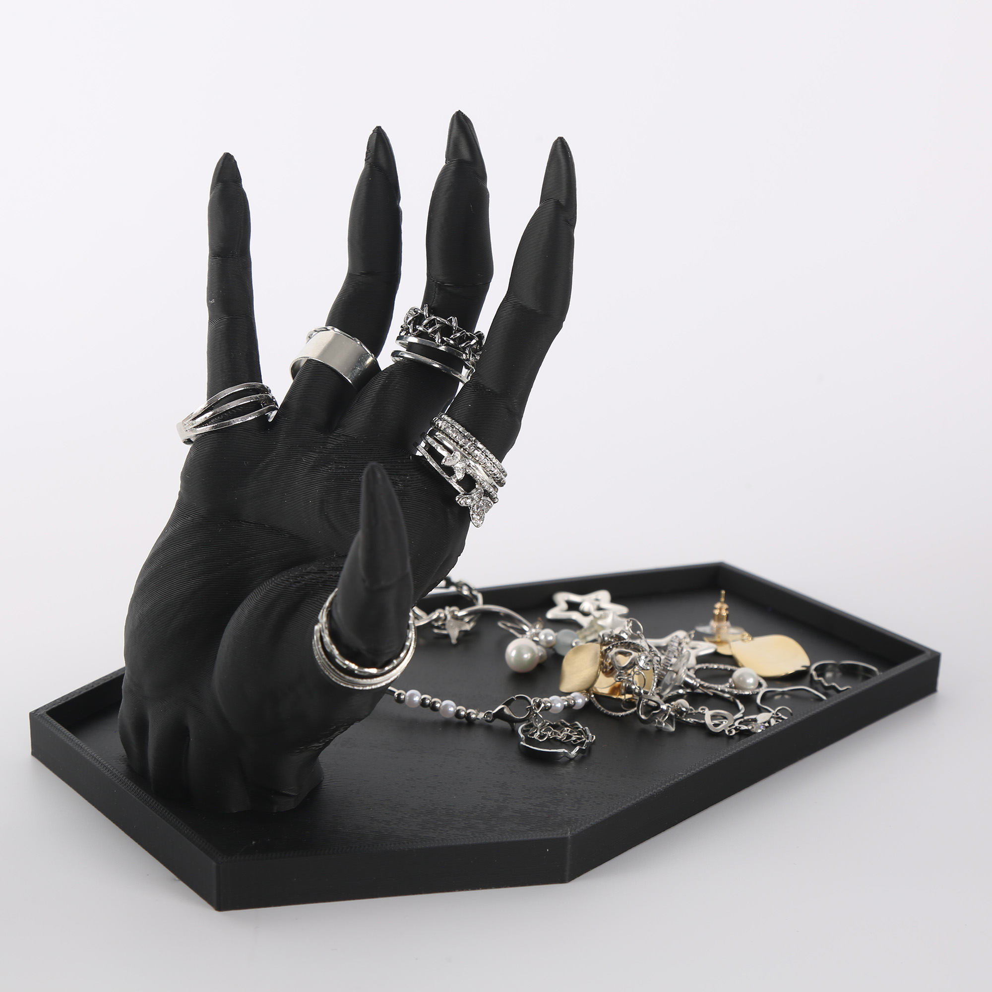 Donkere stijl duivelshand sier - Body Jewelry Websites recensie en prijs