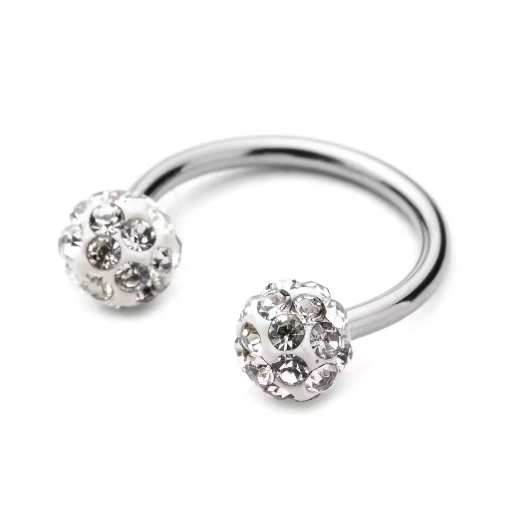 5pc roestvrij staal strass bal - Body Jewelry Metal Types recensie en prijs