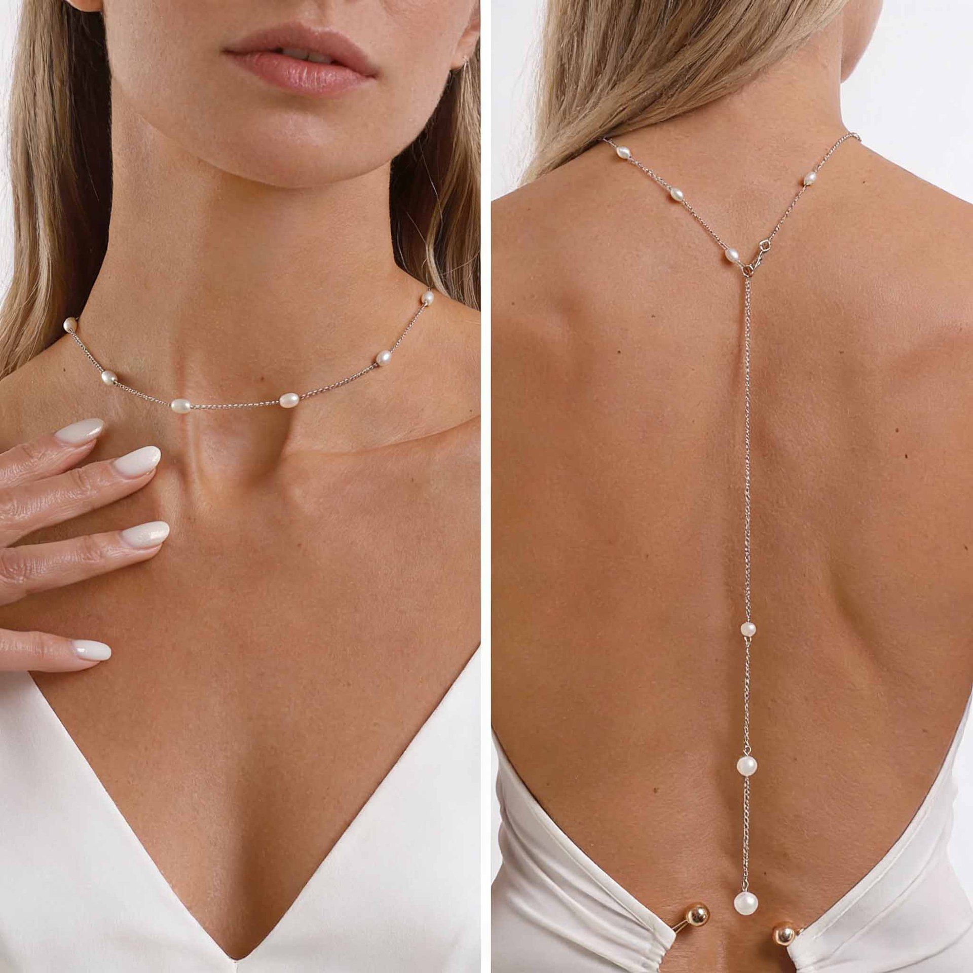 Elegante rugketting met imitat - Body Jewelry For Backless Dress recensie en prijs
