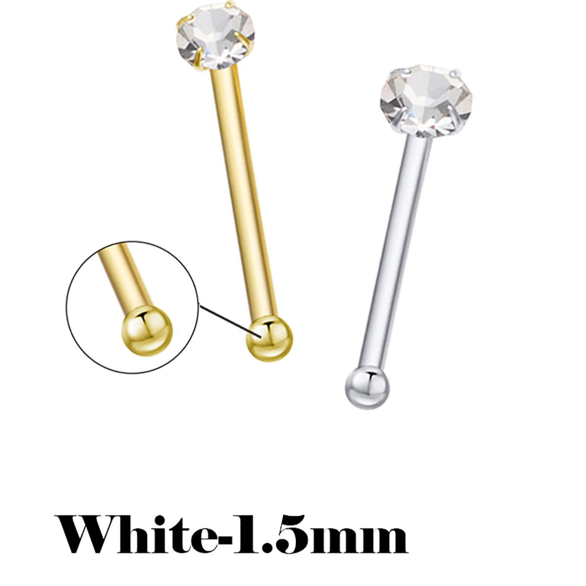 925 Sterling Zilveren Neus Stu - Body Jewelry La recensie en prijs