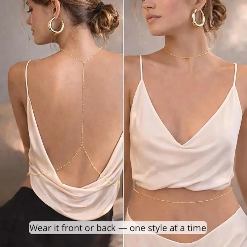 Elegant gelaagde rugketting me - Body Jewelry For Backless Dress recensie en prijs
