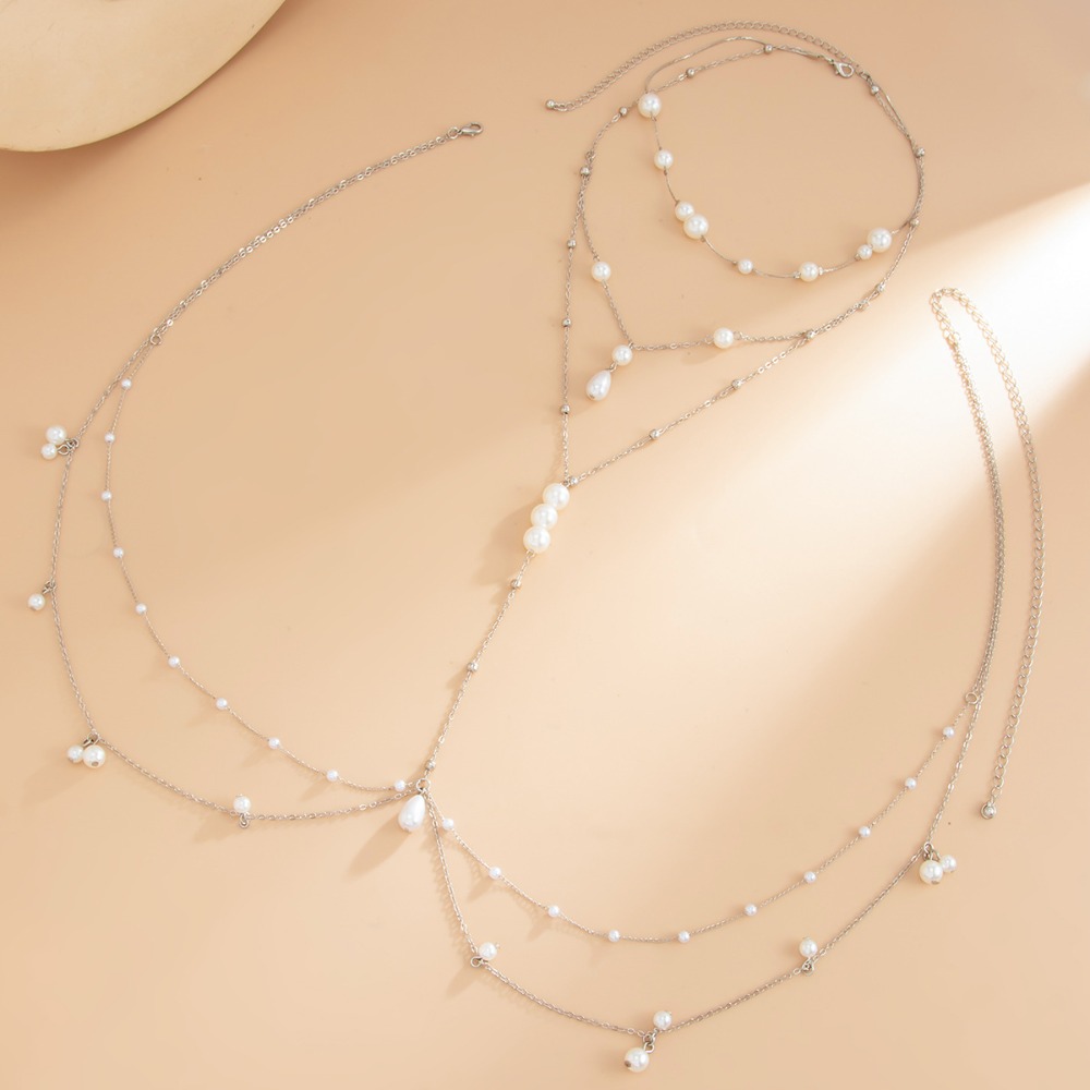Multi-layer imitatie parel ket - Body Jewellery recensie en prijs