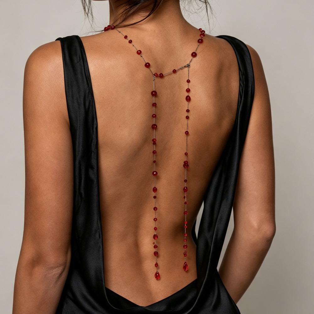 Gotische rugketting met zwarte - Body Jewelry For Backless Dress recensie en prijs