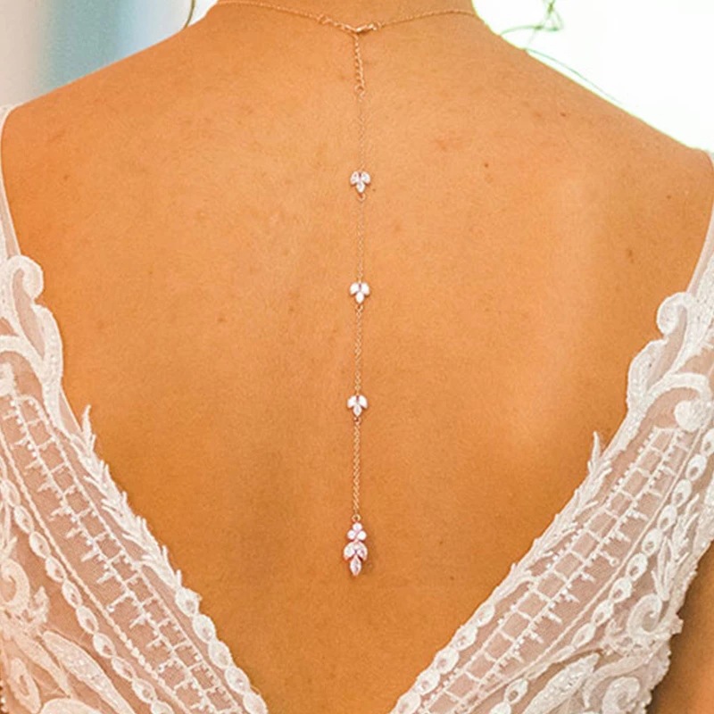 Vrouwen rugketting met gouden  - Body Jewelry For Backless Dress recensie en prijs
