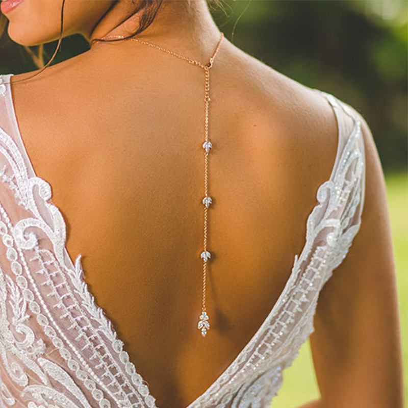 Vrouwen rugketting met gouden  - Body Jewelry For Backless Dress recensie en prijs